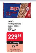 IMBO Red Speckled Sugar Beans-10 x 500g