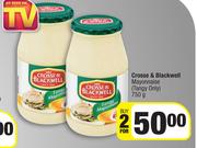 Crosse & Blackwell Mayonnaise (Tangy Only)-For 2 x 750g