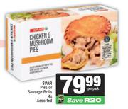 Spar Pies Or Sausage Rolls Assorted-4s Per Pack