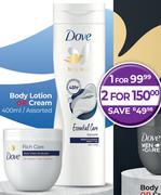 Dove Body Cream Or Lotion Assorted-400ml Each