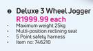 Little One Deluxe 3 Wheel Jogger-Each