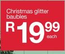Christmas Glitter Baubles-Each