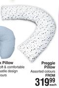 Baby Things Preggie Pillow Assorted Colours-Each
