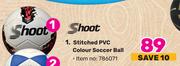 Shoot Stitched PVC Colour Soccer Ball 786071