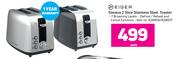 Eiger Geneva 2 Slice Stainless Steel Toaster-Each