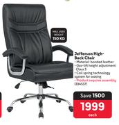 Jefferson High Back Chair