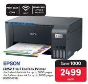 Epson L3252 3 In 1 Eco Tank Printer
