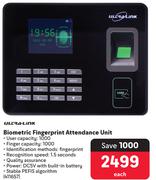 Ultra Link Biometric Fingerprint Attendance Unit