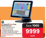 4POS 15" Touch PC Plus Free 4POS Software