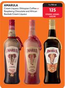 Amarula Cream Liqueur,Ethiopian Coffee Or Raspberry Chocolate & African Baobab Cream Liqueur-750ml