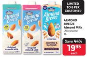  Almond Breeze Almond Milk (All Variants)-1L Each