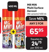 Mr Min Multi Surface Aerosol (All Variants)-For Any 2 x 400ml