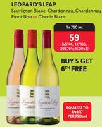Leopard's Leap Sauvignon Blanc, Chardonnay, Chardonnay Pinot Noir Or Chenin Blanc-750ml