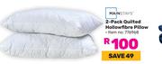 Mainstays 2-Pack Quilted Hollowfibre Pillow