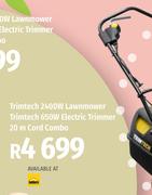 Trimtech 2400W Lawnmower Trimtech 650W Electric Trimmer 20m Cord Combo