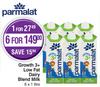 Parmalat Growth 3+ Low Fat Dairy Blend Milk-6 x 1L