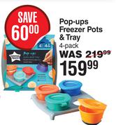 Tommee Tippee Pop-Ups Freezer Pots & Tray 4 Pack