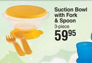 Baby Things Suction Bowl With Fork & Spoon 3 Piece