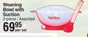 Baby Things Weaning Bowl With Suction 2 Piece Assorted-Per Set