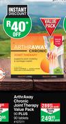Healthy Living ArthrAway Chronic Joint Therapy Value Pack 90 Plus 90 Tablets-Per Pack