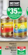 Lifestyle Nutrition Vitamin C Or Vegetarian Multi Vitamin & Mineral 120 Bears-Each