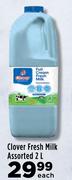 Clover Fresh Milk Assorted-2L Each