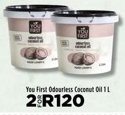 You First Odourless Coconut Oil-For 2 x 1L