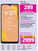 2 x Vivo Y21 4G Smartphone-On 1GB Red Core More Data + On Promo 65