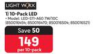 Lightworx 10-Pack LED-Per 10 Pack