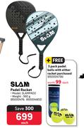 Slam Padel Racket 85000479, 850004802-Each