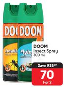 Doom Insect Spray-For 2 x 300ml