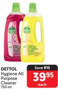 Dettol Hygiene All Purpose Cleaner-750ml Each