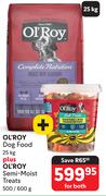 Ol'Roy Dog Food 25Kg Plus Ol'Roy Semi Moist Treats 500/600g-For Both