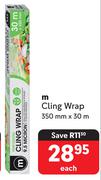 m Cling Wrap 350mm x 30m
