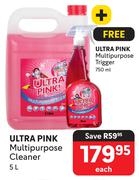 Ultra Link Multiopurpose Cleaner 5Ltr Plus Free Ultra Link Multipurpose Trigger 750ml-For Both