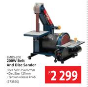 Ryobi 200W Belt & Disc Sander EMBS-200