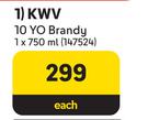 KWV 10 Yo Brandy-750ml Each