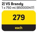 KWV VS Brandy-750ml Each