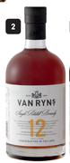 Van Ryns Distillers Reserve 12 Year Old Brandy-750ml Each