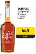 Sazerac Straight Rye Bourbon Whisky-750ml Each