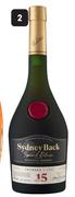 Sydney Back 15 Year Old Brandy-750ml Each