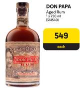 Don Papa Aged Rum-750ml Each