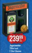 Jagermeister-750ml & 2 Shot Glasses-Per Pack