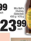 Mrs Ball's Chutney (Selected)-450g/470g Each