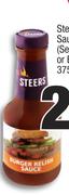 Steers Sauce Or Salad Dressing (Selected) Or Burger Relish-375ml Each