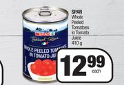 Spar Whole Peeled Tomatoes In Tomatoes Juice-410g Each