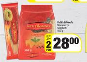 Fatti's & Moni's Macaroni Or Spaghetti-For 2 x 500g
