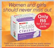 Spar Petals Classic Maxi Pads-8 Per Pack