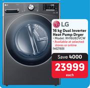 LG 16Kg Dual Inverter Heat Pump Dryer RH16U8JVCW