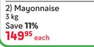 Nola Mayonnaise-3Kg Each